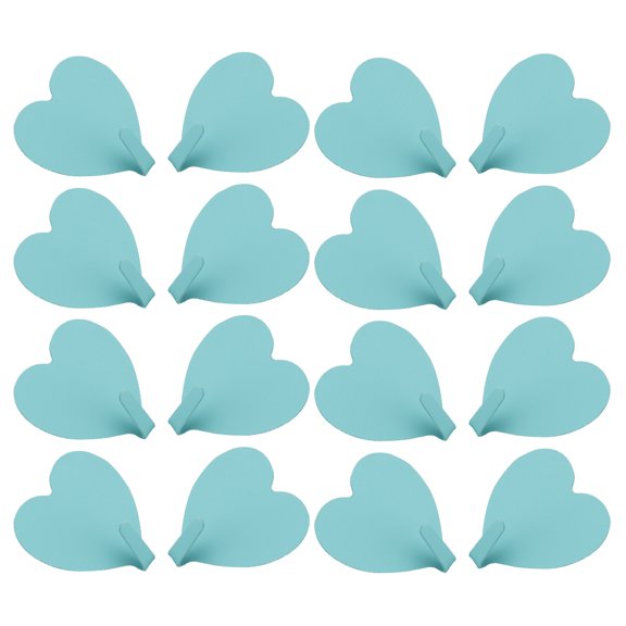 BESTYASH 16Pcs Heart Shaped Metal Hooks Self Adhesive Wall Mounted Hooks for Hanging Towels Hats and Coats
