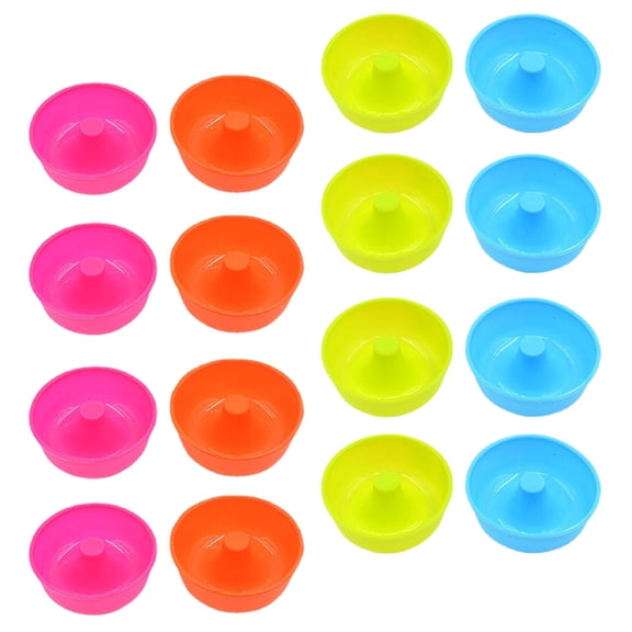 BESTYASH 16Pcs Silicone Doughnut Baking Mold Reusable Non Stick Cake Pan for Household Use