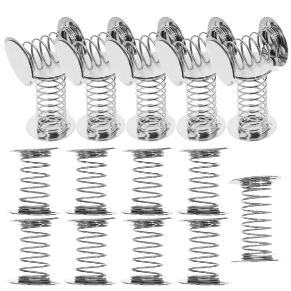 BESTYASH 18Pcs Plated Silver Bobblehead Figure Kit with Spring Mechanism for DIY Home and Vehicle Display