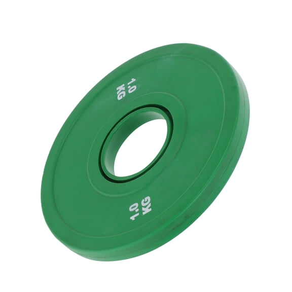 BESTYASH 1Kg Rubber Plate Weight in Light Green with Wear Resistant Coating for Effective Workout
