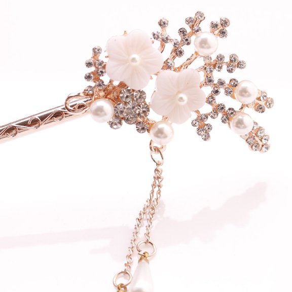 BESTYASH 1PC Decorative Alloy Hair Stick for Women, Firm Hold Hairpin, Elegant Wedding and Daily Hair Accessory