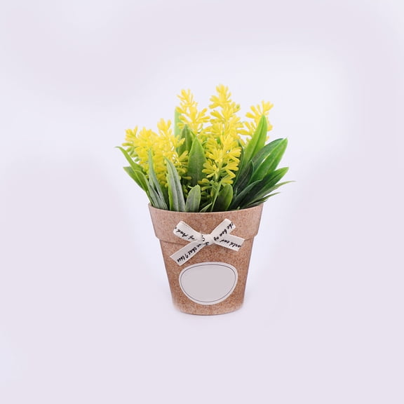 BESTYASH 1Pack Bonsai Plant Fake Plastic Ornament for School Decoration Orange