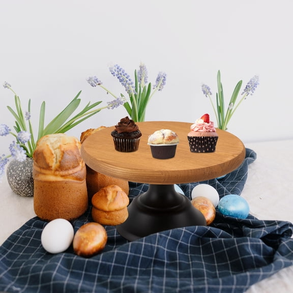 BESTYASH 1Pack Cake Display Brown Metal Dessert Tray For Home Kitchen Use