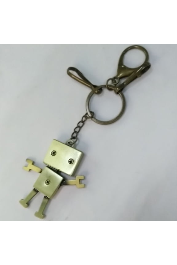 1Pack Cute Keychains Metal Decoration Robot Shape for Bags Cellphones