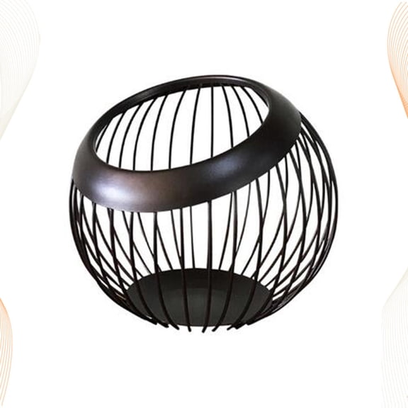 BESTYASH Coffee Fruit Tray Iron Storage Basket for Snacks Vegetable Bread with Drain Design