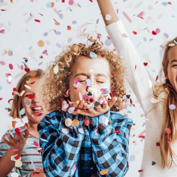 BESTYASH 1Pack Festival Table Confetti Plastic Assorted Colors Reusable for Event Decoration