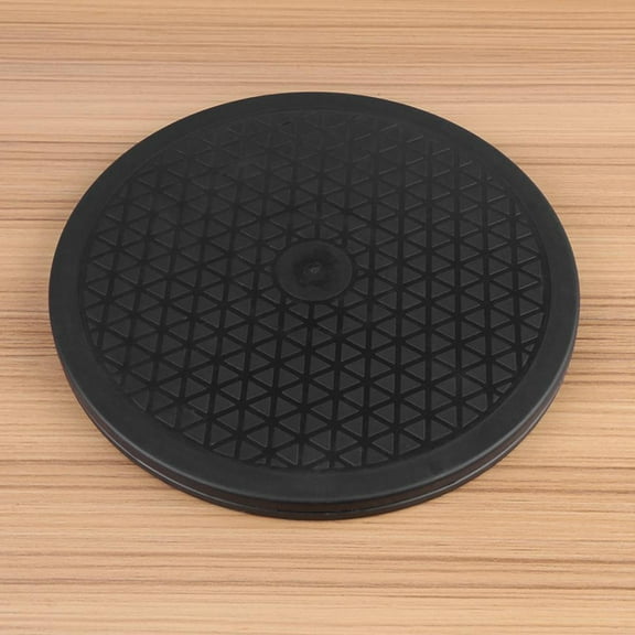 BESTYASH 1Pack Heavy Duty Rotating Black Rubber Round Display Turntable For New Year's Eve Dinner