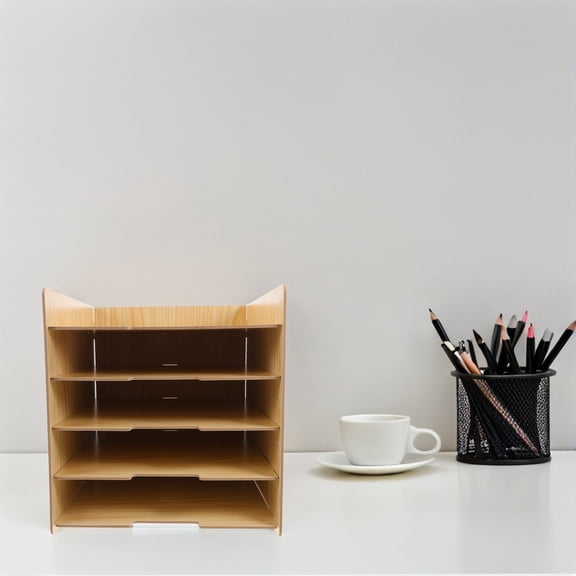 BESTYASH 1Pack Magazine Holder Plastic Khaki for School Office Modern Function