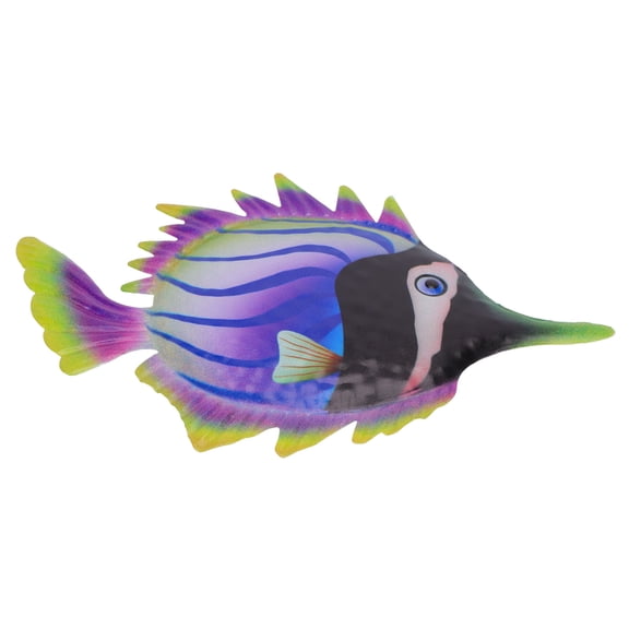 BESTYASH 1Pack Purple Iron Fish Wall Decoration Rustic Craft for Homeowners Garden Living Room
