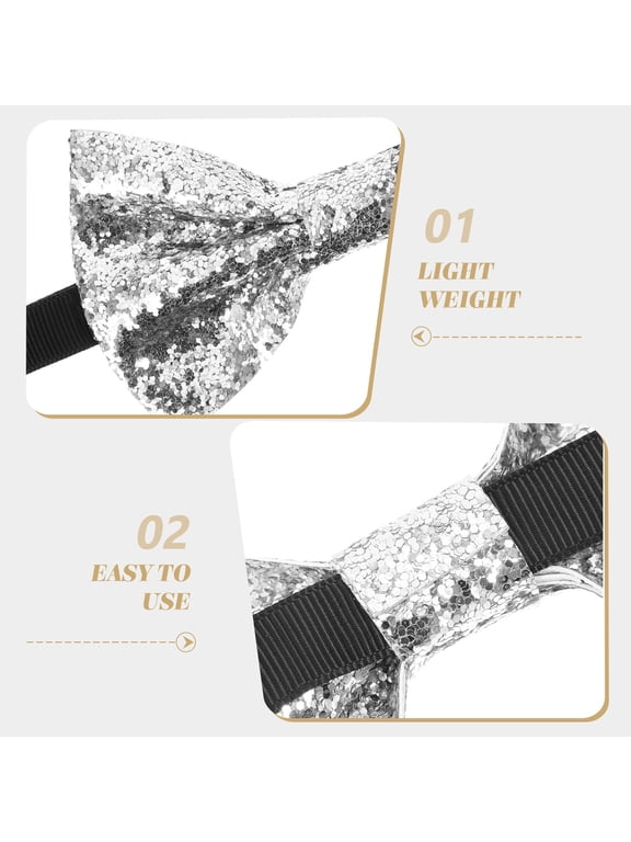 1Pack Shiny Bow Ties for Wedding Formal Wear Accessory for Clothing