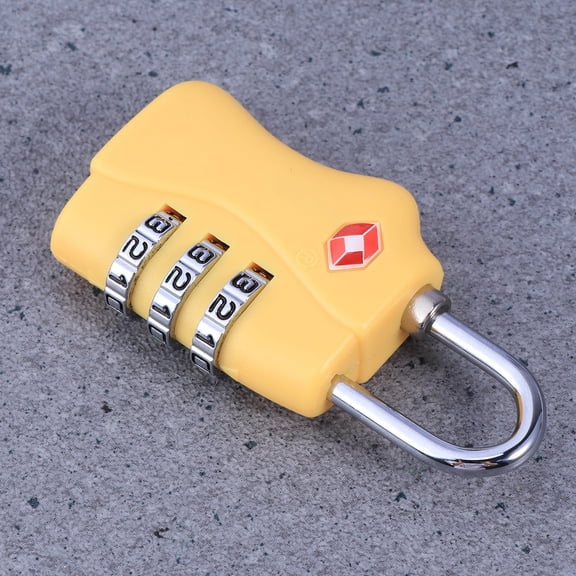 BESTYASH 1Pack TSA Approved Security Luggage Lock Zinc Alloy Yellow for Travel Accessories