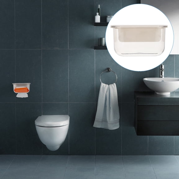 BESTYASH 1Pack Wall Mounted Tissue Storage Box White HIPS Tissue Dispensing Household Users