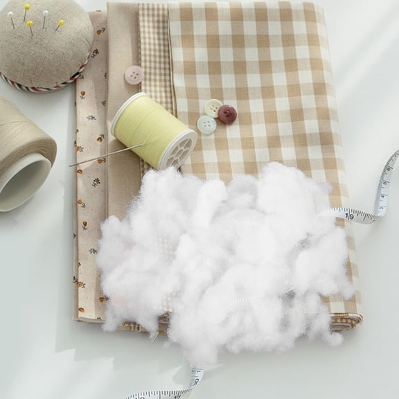 BESTYASH 1Pack White Fiber Cotton Core Plush Stuffing for DIY Craft Projects Pillows Cushions