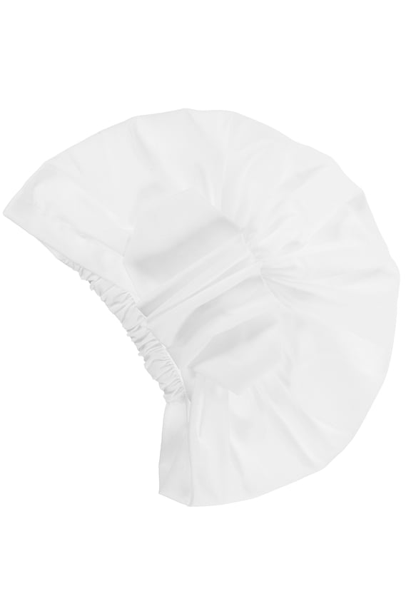 1Pack Women Head Wrap Floral Turban Hat White Polyester Comfortable Wearing Party