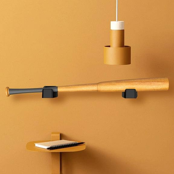 BESTYASH 1Pair Black Baseball Bat Display Wall Mount Holder Sturdy Rack for Storage Use