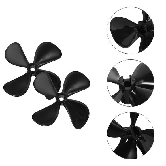 BESTYASH 1Pair Black Rc Boat Propeller Plastic Rope Launcher Accessory for Enhanced Boat Performance