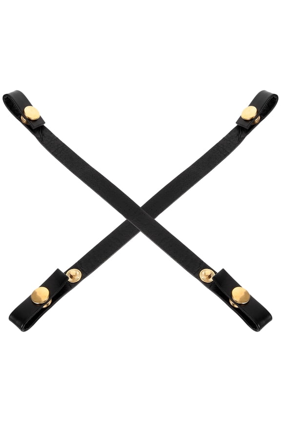 1Pair Replaceable Black Snap Button Ankle Straps for High Heel Shoes