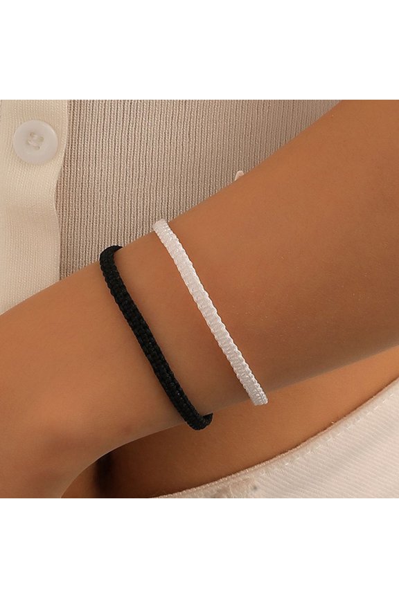 1 Pair Rope Bracelets for Couples, Matching Thread Wristbands in Multiple Colors, Stylish and Comfortable Accessory