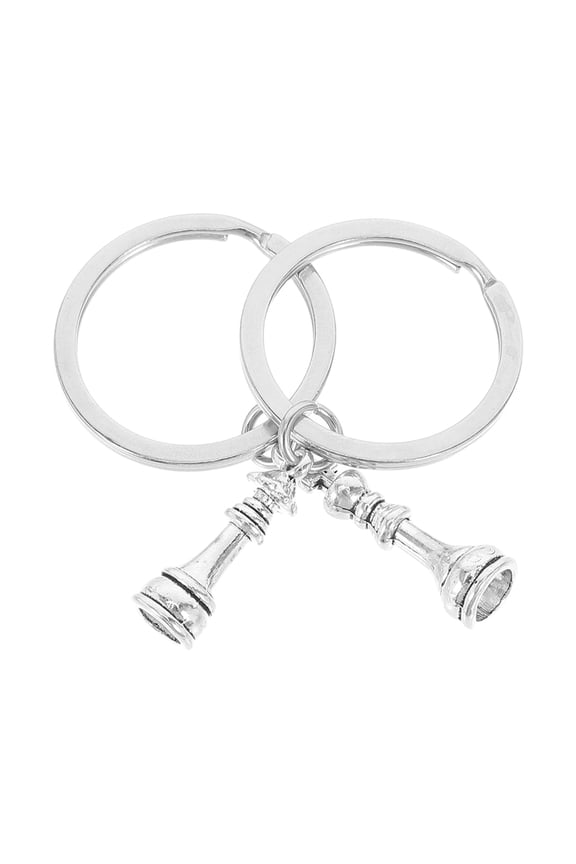 1Pair Chess Keychain Set Stylish King and Queen Keyrings Perfect for Giving