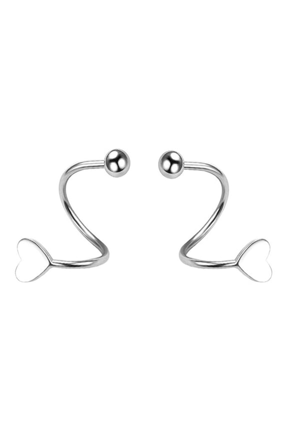 1Pair Heart Ear Cuff Made of Premium Copper Lightweight Stylish Ear Accessories