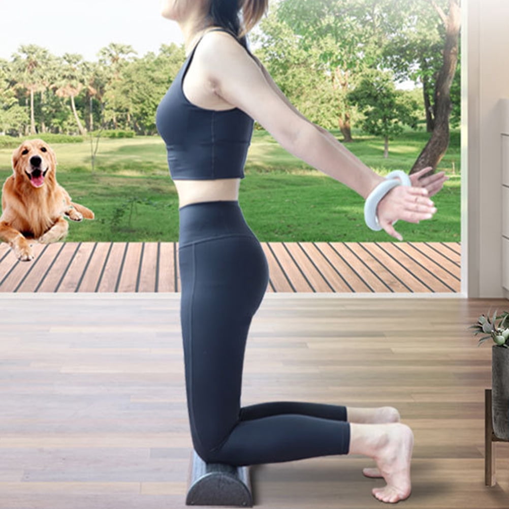 BESTYASH Portable Yoga Massage Roller Set, Black, 1 Pair - Balance Roller for Muscle Relief and Stretching