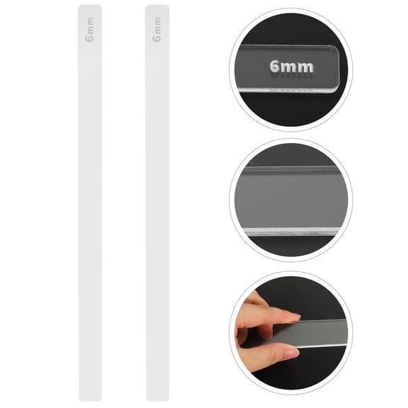 BESTYASH Transparent Acrylic Baking Leveling Ruler, 1 Pair for Even Dough Thickness Control and Uniform Baking Results