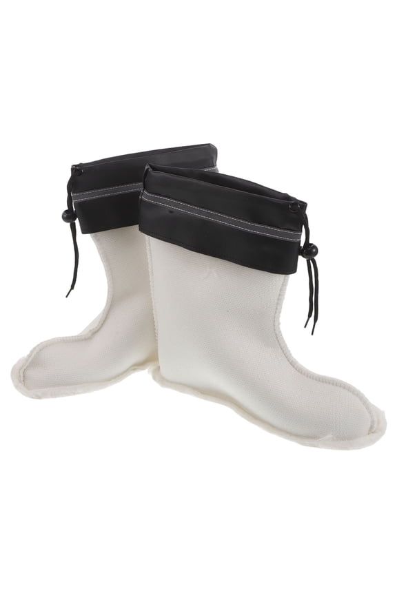 1Pair White Winter Boot Liner Socks with Soft Fleece for Rain Boots Warmth and Comfort