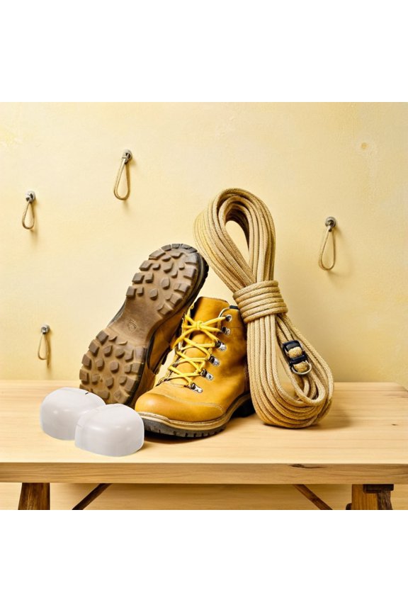 1Pair Work Boot Toe Protector with High Strength Alloy Steel Impact Resistance White