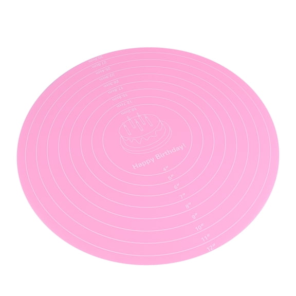 BESTYASH 1Pc 12 Inch Round Silicone Cake Plate Baking Accessory with Scratch Resistant Film