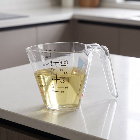 BESTYASH 1Pc 250 Ml Measuring Container Transparent Triangle Cup for Accurate Kitchen Liquid and Dry Measurement