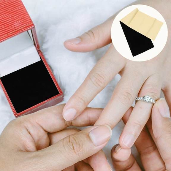 BESTYASH 1Pc Black Flocked Adhesive Back Sheet for Display Pads and Furniture