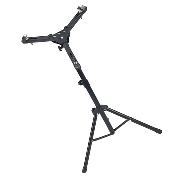 BESTYASH 1Pc Adjustable Dumb Drum Tripod Stand in Black for Rubber Practice Pad and Storage