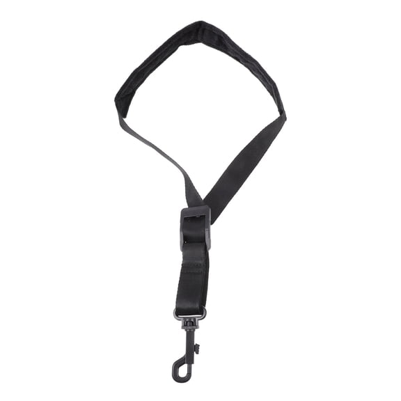 BESTYASH 1Pc Adjustable Thickened Saxophone Strap Black Cotton Comfortable Sax Harness
