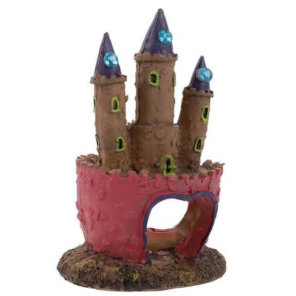 BESTYASH 1Pc Aquarium Cave Decor Resin Castle Unique Fish Tank Hideout Decoration