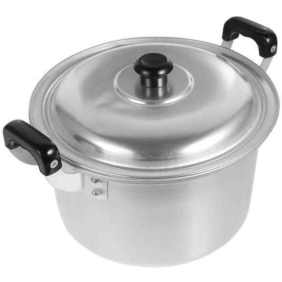 BESTYASH Black Aluminum Stew Pot, 1Pc - Perfect for Kitchen Use, Food Steaming and Heating