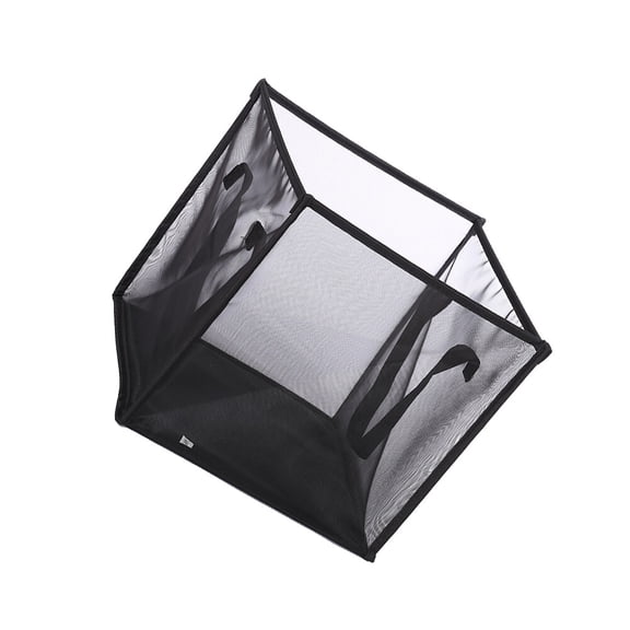BESTYASH 1Pc Foldable Clothes Storage Container Black Laundry Bucket for Home Organization