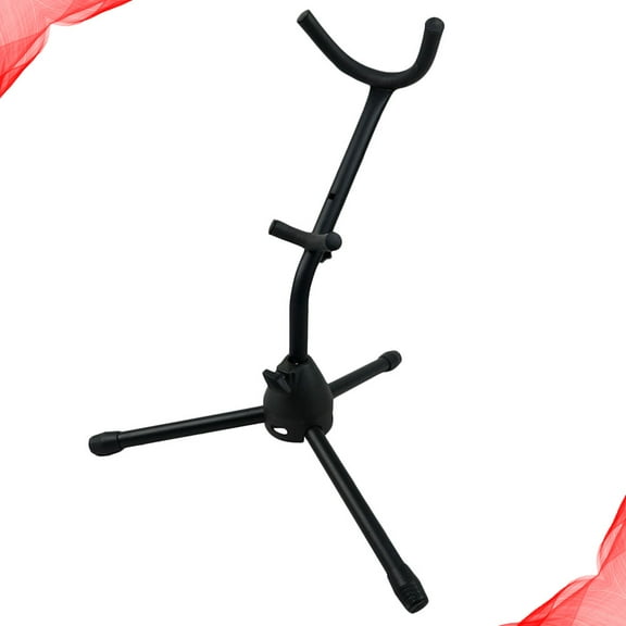 BESTYASH 1Pc Black Saxophone Stand Steel Sax Holder Portable Tripod Rack for Alto Tenor Saxophone Storage