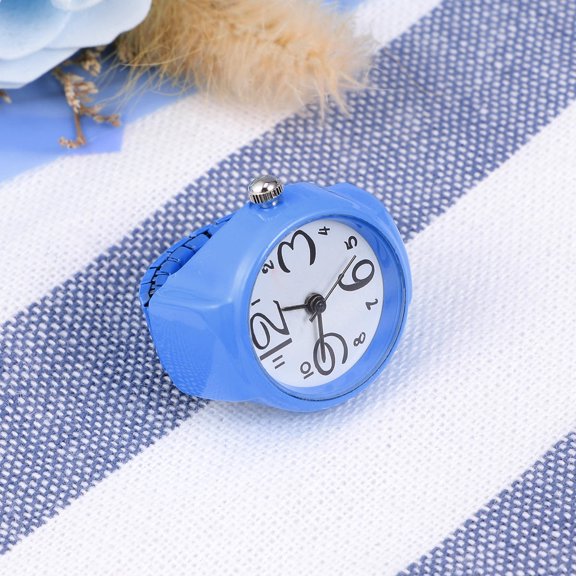 BESTYASH 1Pc Blue Fashion Watch Ring Unisex Finger Ring with Stretch Band Stylish Design