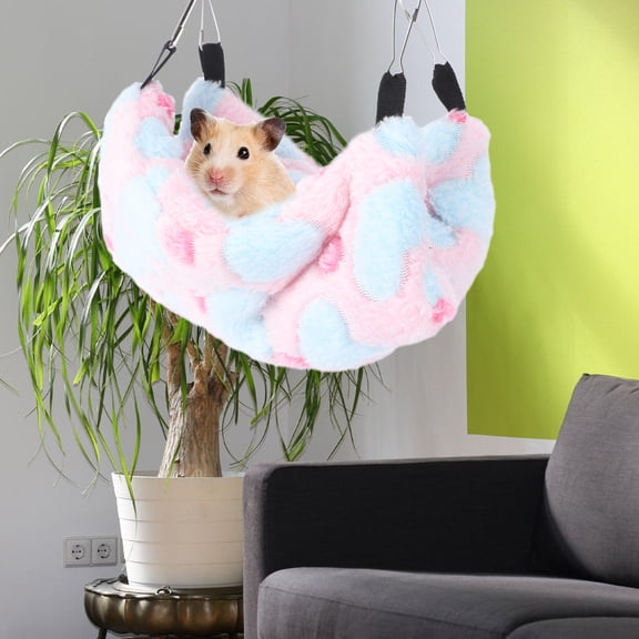 BESTYASH Plush Pet Hammock for Hamsters and Squirrels, Easy to and Clean, Comfortable Small Animal Accessory