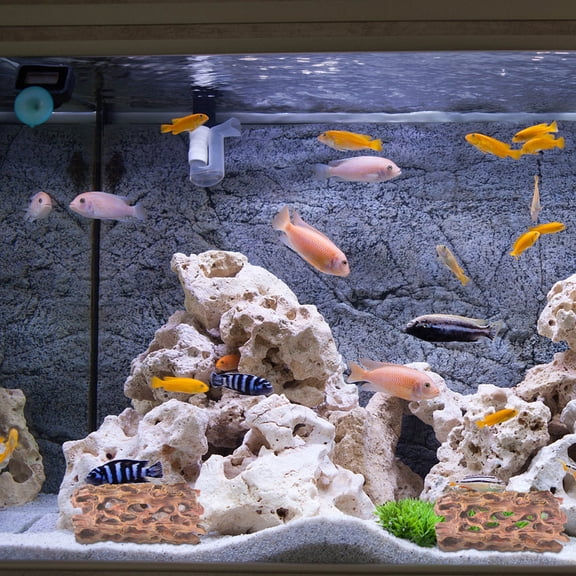 BESTYASH 1Pc Brown Resin Fish Tank Decoration Shrimp Hiding Hole Aquarium Decor