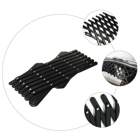 BESTYASH Retractable Vehicle Fence Black PP Durable Pet Enclosure 1Pc