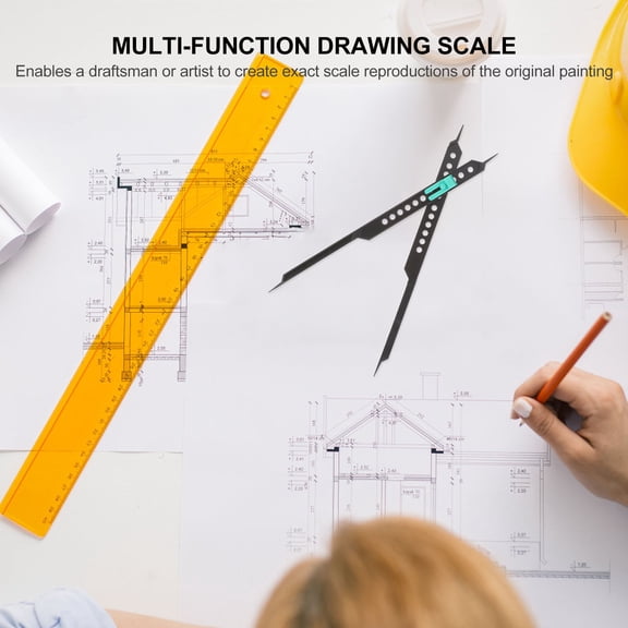 BESTYASH 1Pc Multi-Function Drawing Ruler with Proportional Dividers for Accurate Art