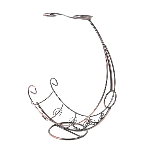 BESTYASH 1Pc Creative Pirate Ship Iron Wine Rack with Goblet Hanging for Home Decorative Storage