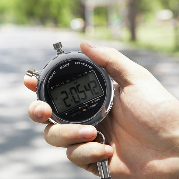 BESTYASH 1Pc Handheld Digital Timer Stopwatch for Running and Athletic Use