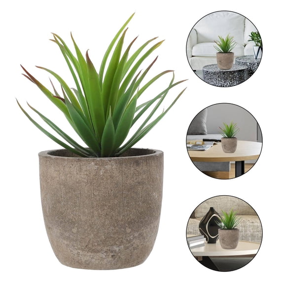 BESTYASH 1Pc Imitated Green Gladiolus Plant Grey Artificial Bonsai for Home Decoration