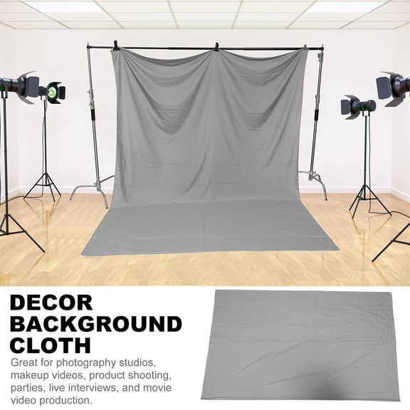 BESTYASH 1Pc Thick Grey Background Fabric for Photography and Dining Table Cover
