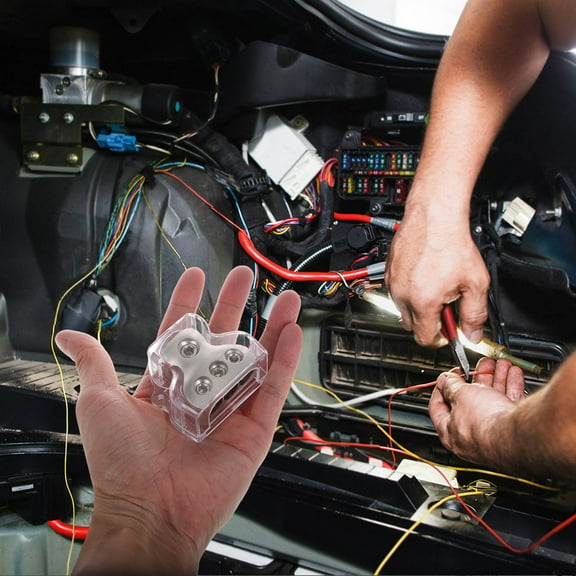 BESTYASH 1Pc Ground Distributor Connecting Block for Car Audio with Convenient Multi Device Setup