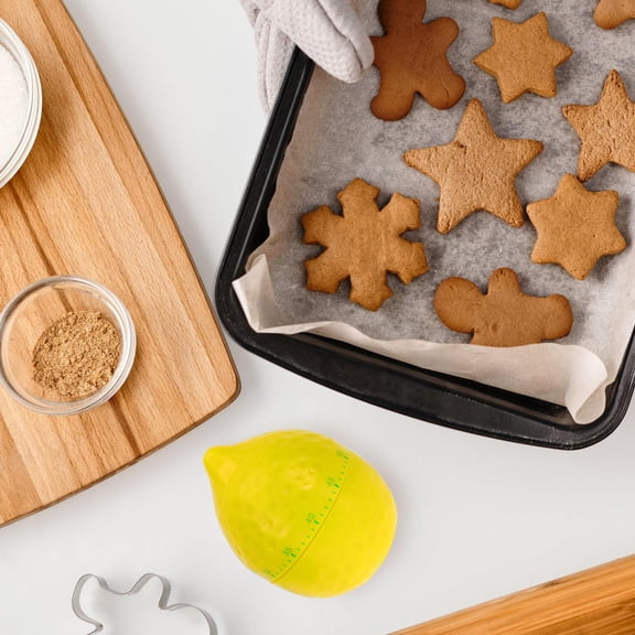 BESTYASH 1Pc Kitchen Cooking Timer Mechanical Plastic Lemon Shape for Accurate Time Reminding