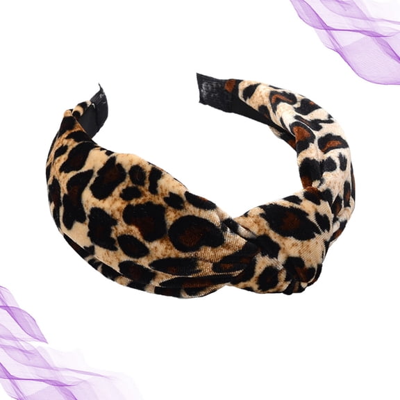 BESTYASH 1Pc Leopard Hair Hoop Headband Decorative Headdress for Weddings Parties
