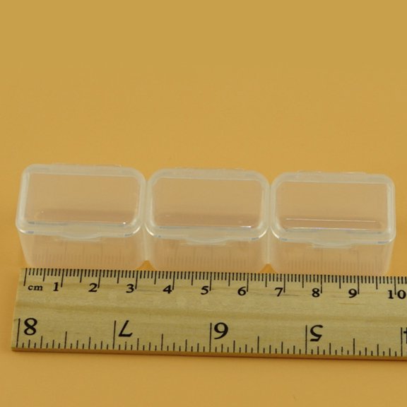 BESTYASH 1Pc Nail Jewelry Storage Box Transparent with 21 Covered Compartments for Craft Supplies